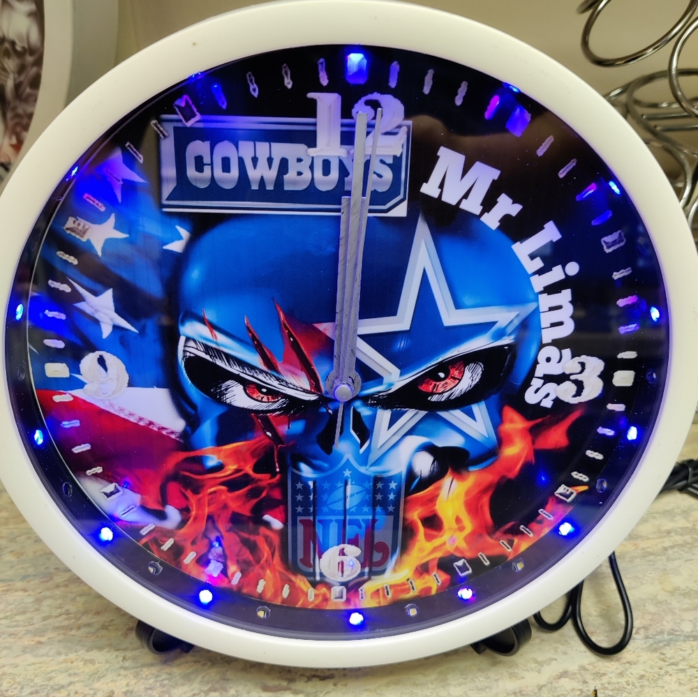 Dallas Cowboys led clock personalized.